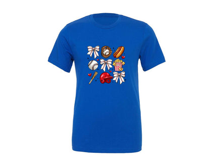 brand:Generic|color:True Royal Blue|baseball-game-day-baseball-bow-graphic-t-shirt