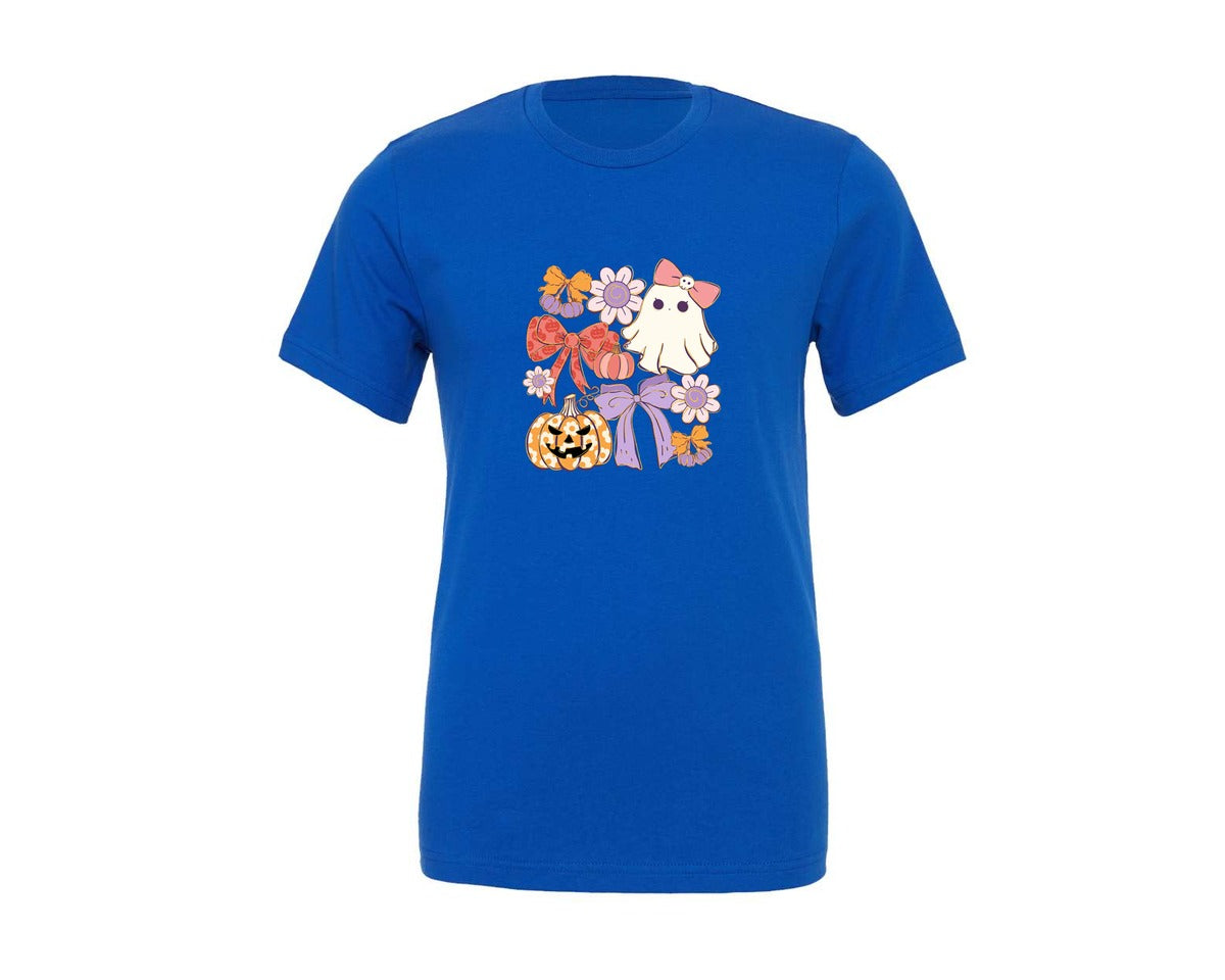 brand:Generic|color:True Royal Blue|coquette-halloween-ghost-spooky-graphic-t-shirt