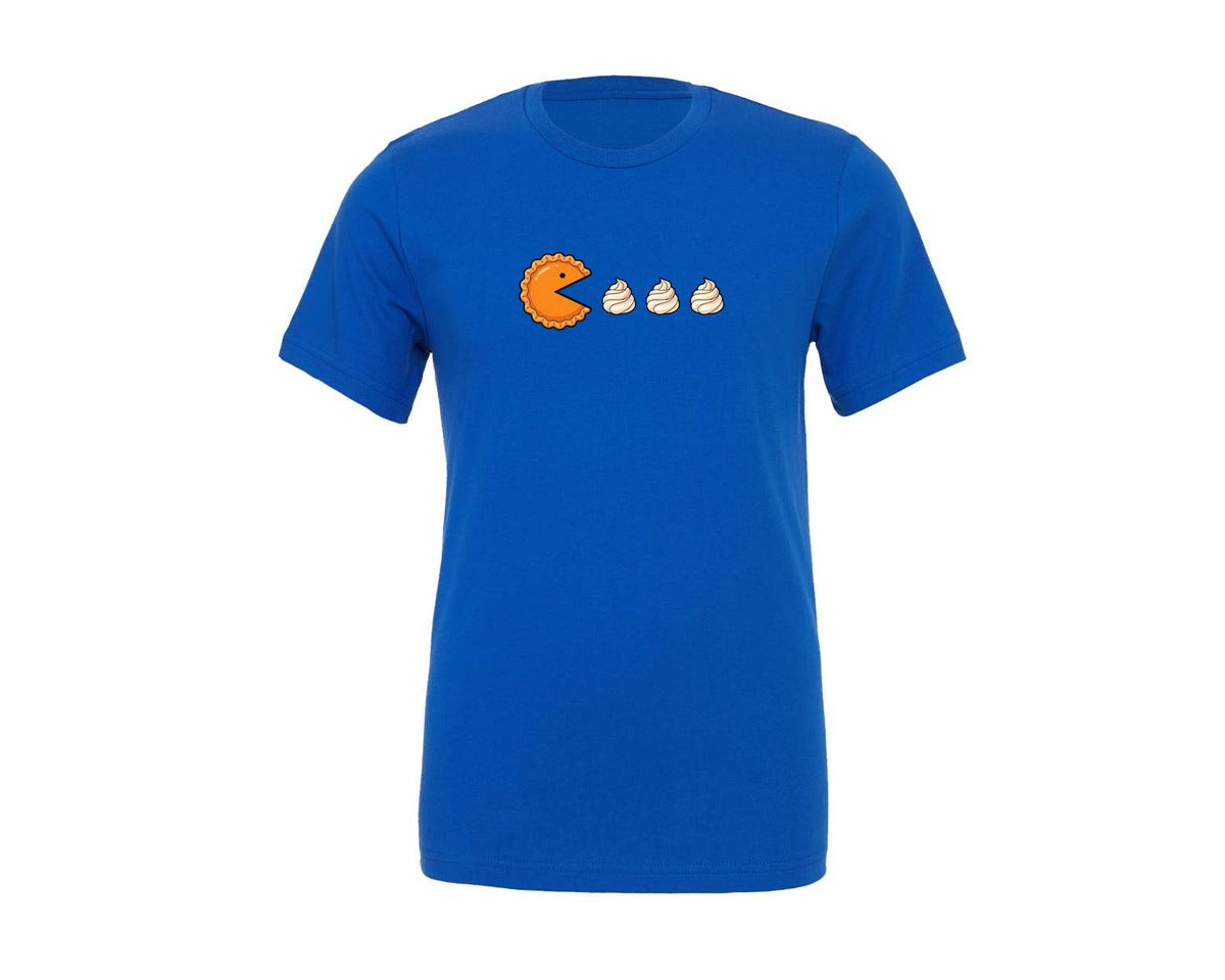 brand:Generic|color:True Royal Blue|funny-pumpkin-pie-thanksgiving-fall-graphic-t-shirt