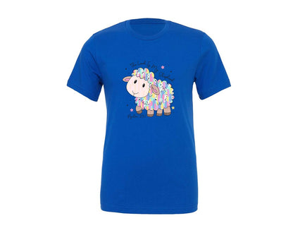 brand:Generic|color:True Royal Blue|the-lord-is-my-shepherd-easter-10-graphic-t-shirt