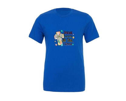 brand:Generic|color:True Royal Blue|glitter-christian-easter-cross-graphic-t-shirt