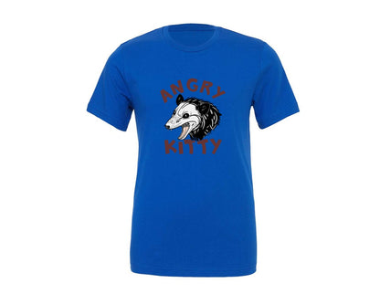 brand:Generic|color:True Royal Blue|angry-kitty-sarcastic-possum-design-graphic-t-shirt