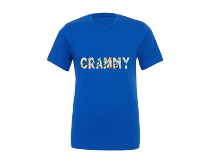 brand:Generic|color:True Royal Blue|grammy-pnggrandma-floral-doodle-letters-graphic-t-shirt