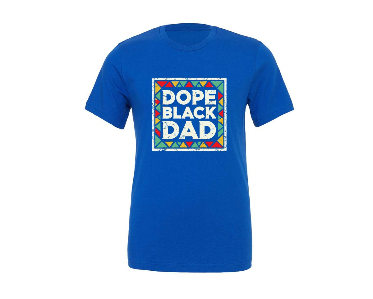 brand:Generic|color:True Royal Blue|dope-black-dad-black-history-graphic-t-shirt