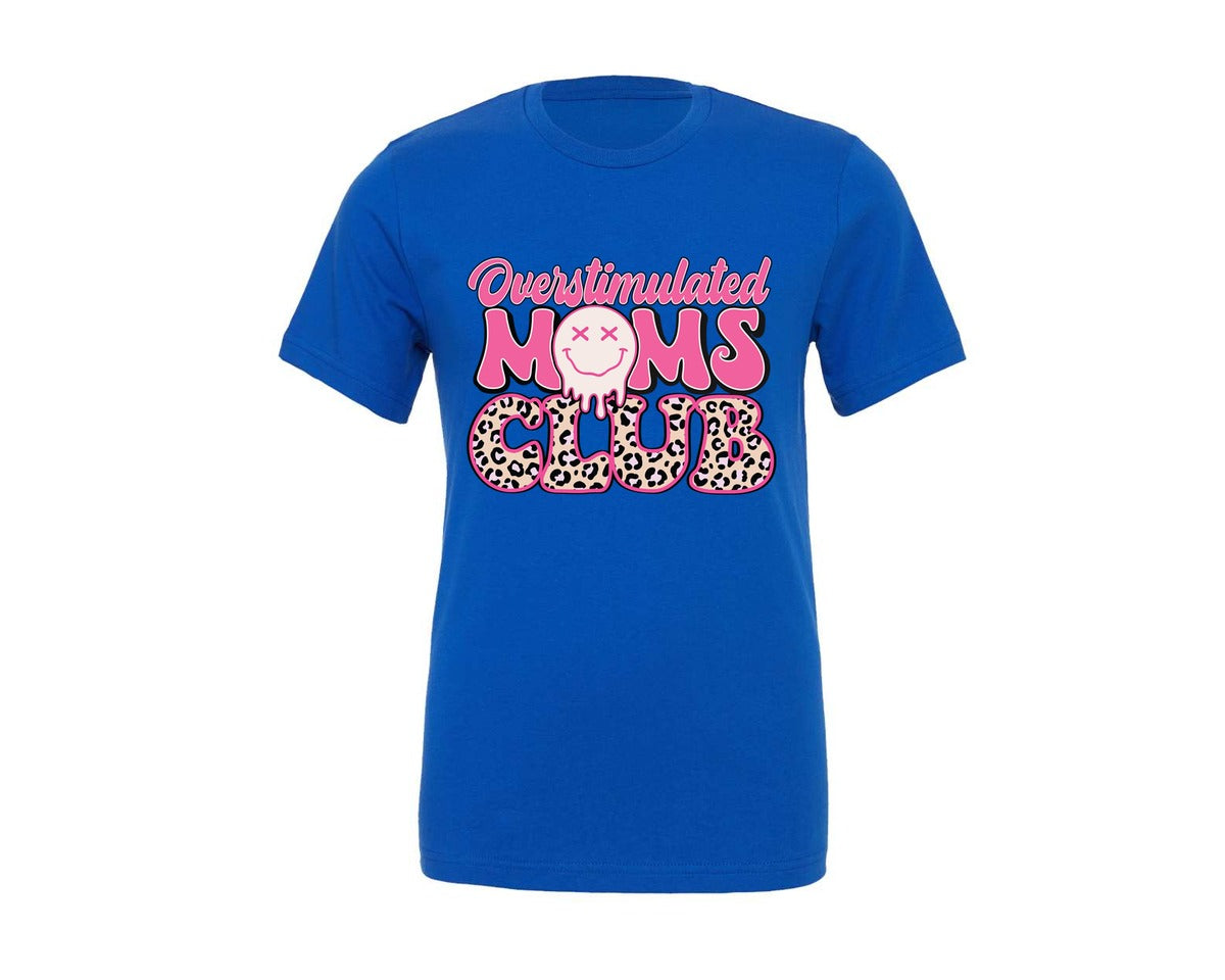 brand:Generic|color:True Royal Blue|overstimulated-moms-club-pngleopard-mom-graphic-t-shirt