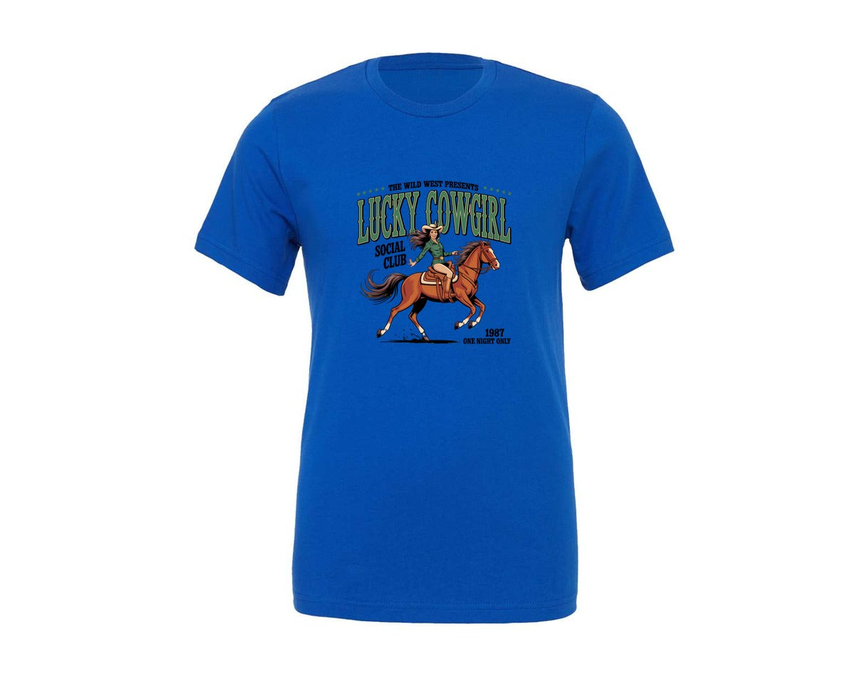 brand:Generic|color:True Royal Blue|lucky-cowgirl-social-club-3-graphic-t-shirt