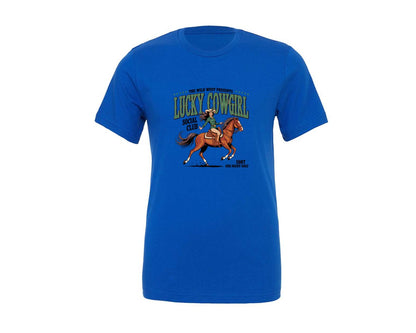 brand:Generic|color:True Royal Blue|lucky-cowgirl-social-club-3-graphic-t-shirt