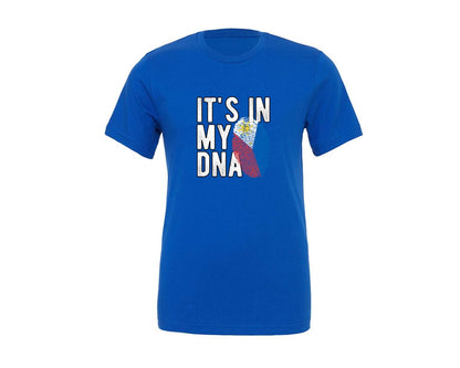 brand:Generic|color:True Royal Blue|its-in-my-dna-philippines-flag-graphic-t-shirt