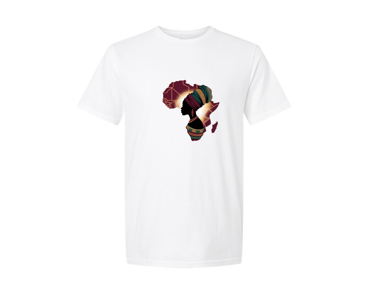 brand:Generic|color:White|african-american-map-melanin-queen-graphic-t-shirt