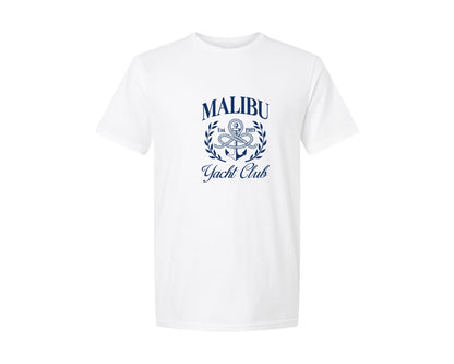 brand:Generic|color:White|retro-summer-malibu-yacht-club-graphic-t-shirt