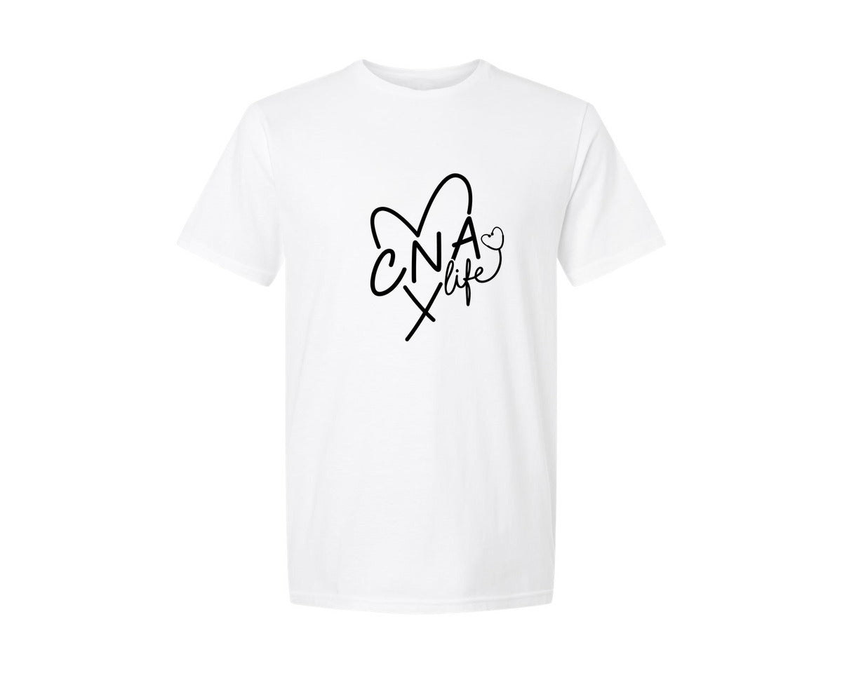 brand:Generic|color:White|nurse-cna-life-graphic-t-shirt