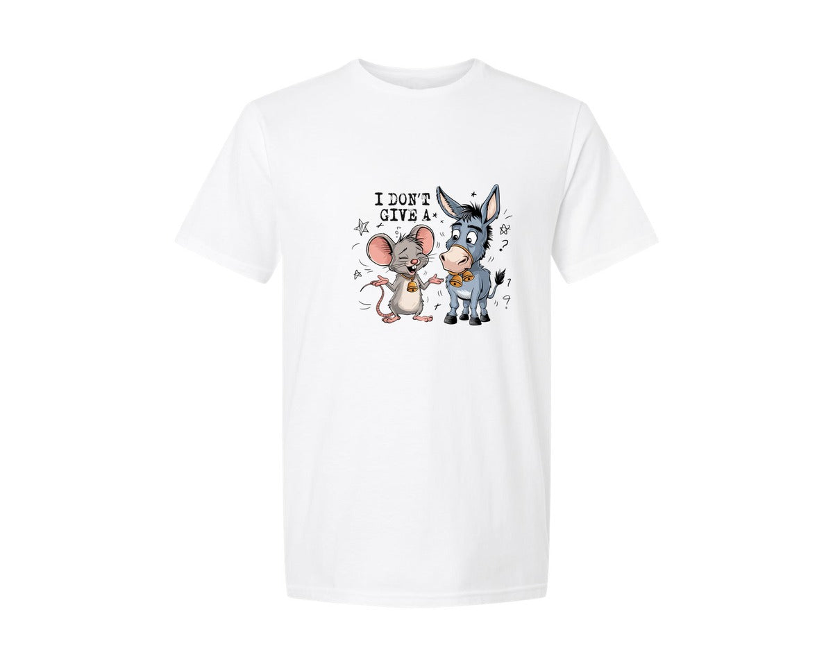 brand:Generic|color:White|funny-sarcastic-donkey-graphic-t-shirt