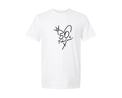 brand:Generic|color:White|50-fabulous-50th-birthday-graphic-t-shirt