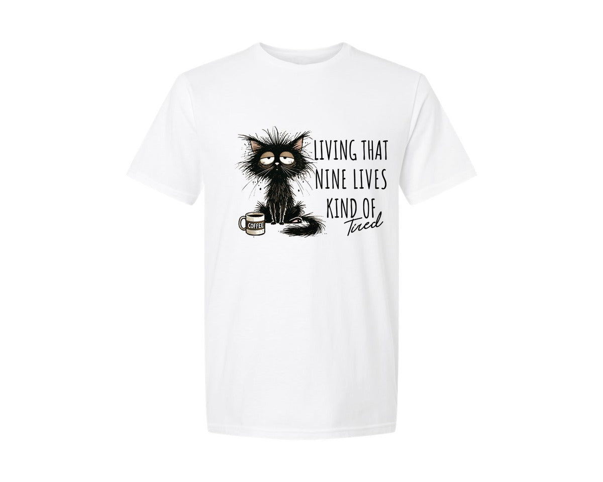 brand:Generic|color:White|funny-cat-sarcastic-sassy-adult-tired-graphic-t-shirt