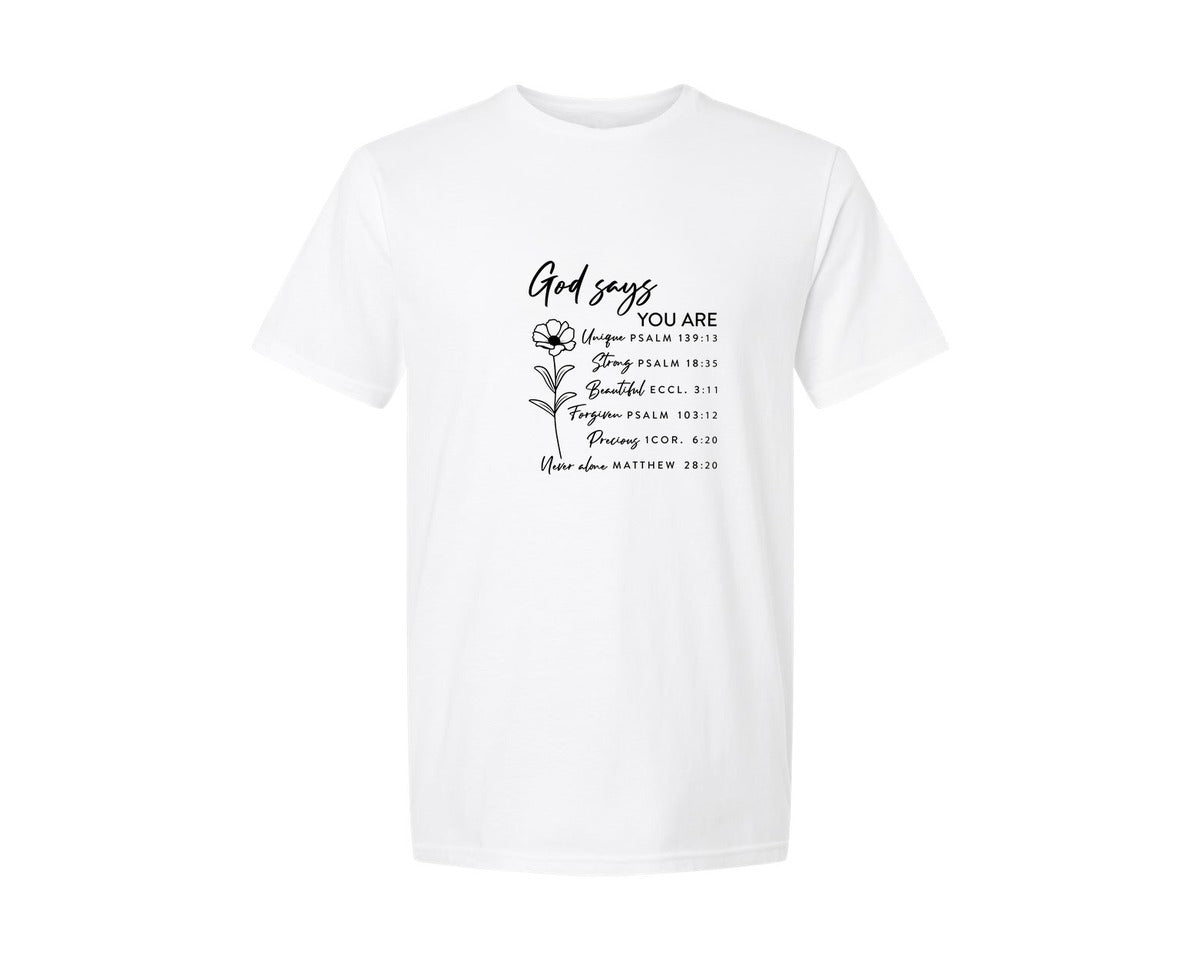 brand:Generic|color:White|elegant-boho-christian-bible-verse-6-graphic-t-shirt