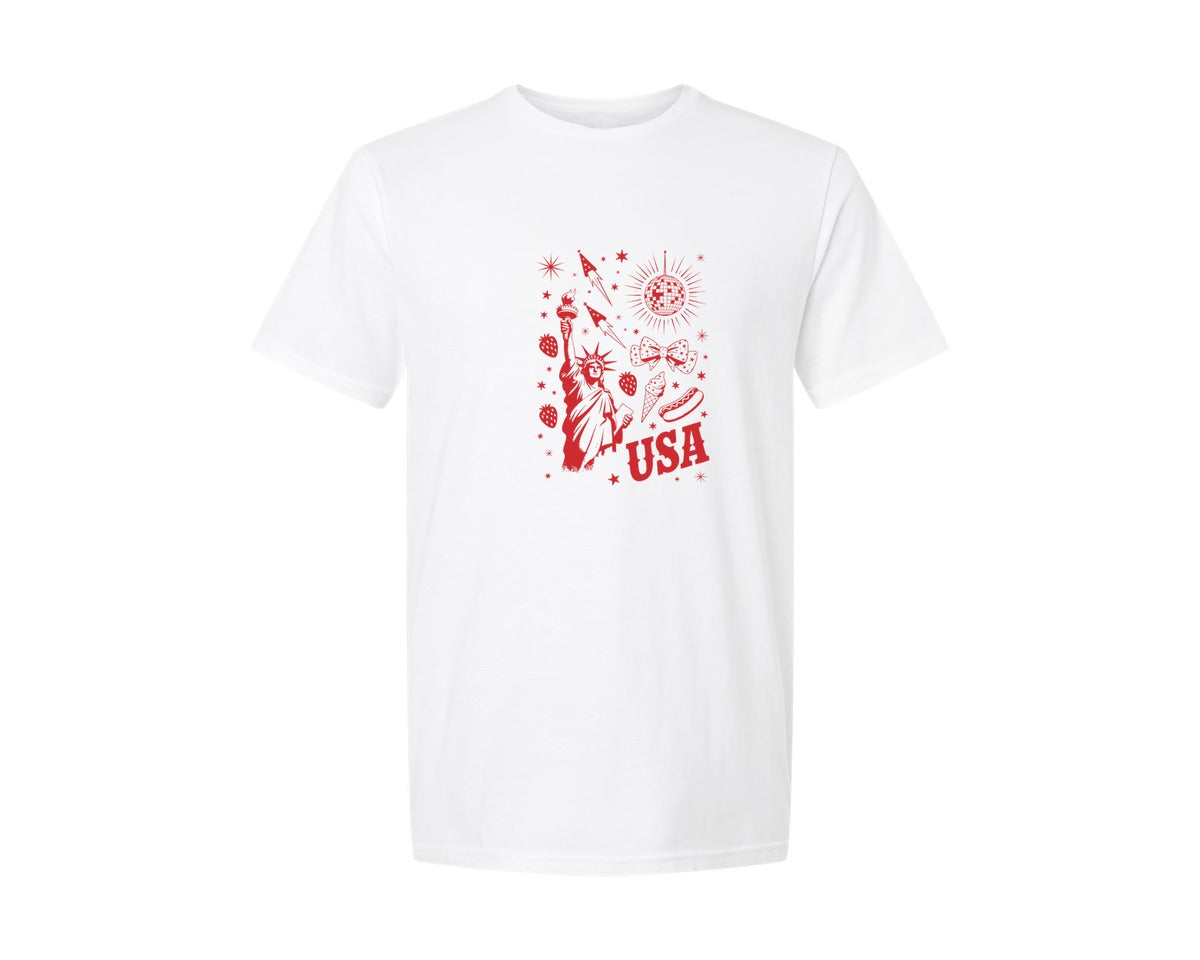 brand:Generic|color:White|4th-of-july-patriotic-doodle-graphic-t-shirt