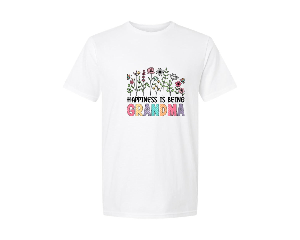 brand:Generic|color:White|floral-grandma-boho-grandma-graphic-t-shirt