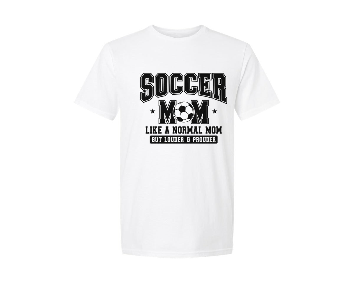 brand:Generic|color:White|soccer-mom-loud-and-proud-mama-graphic-t-shirt