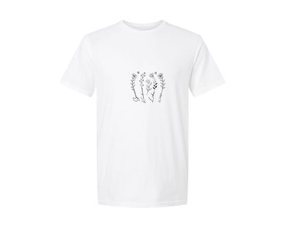 brand:Generic|color:White|spread-kindness-like-wildflowers-graphic-t-shirt