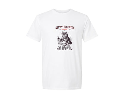 brand:Generic|color:White|kitty-biscuits-cat-kneading-baking-cat-graphic-t-shirt