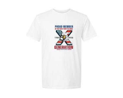 brand:Generic|color:White|proud-member-fck-your-feelings-graphic-t-shirt