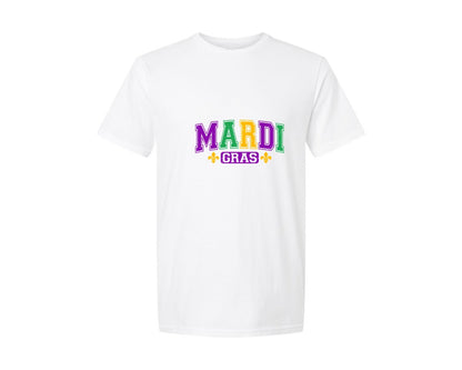brand:Generic|color:White|mardi-gras-fleur-de-lis-graphic-t-shirt