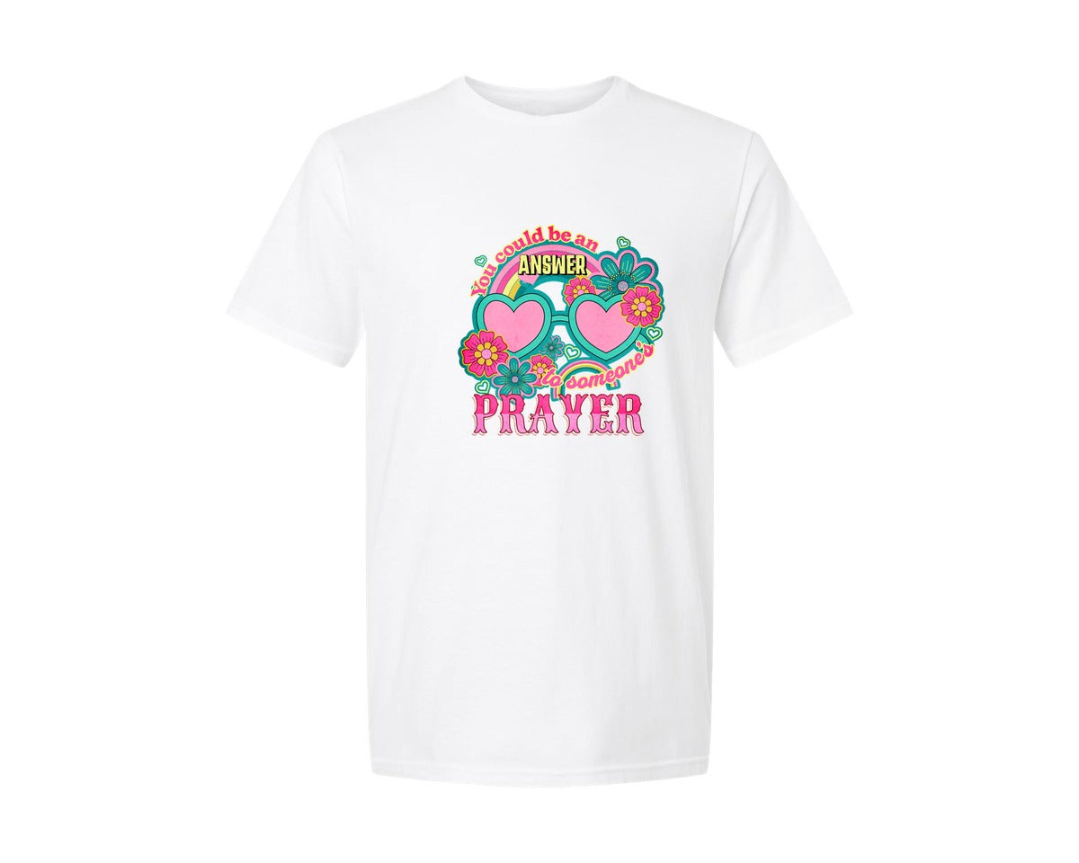 brand:Generic|color:White|retro-jesus-could-be-an-you-prayer-graphic-t-shirt
