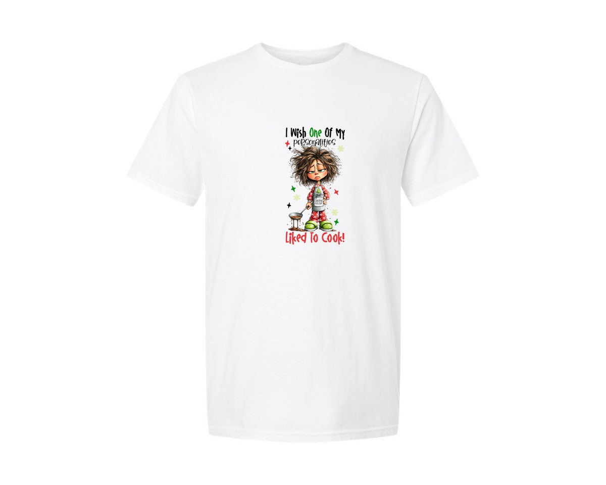 brand:Generic|color:White|housewife-christmas-cooking-christmas-graphic-t-shirt
