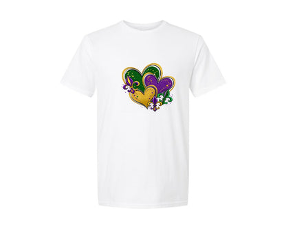 brand:Generic|color:White|heart-mardi-gras-mardi-gras-graphic-t-shirt