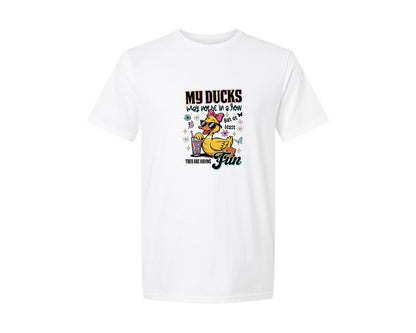 brand:Generic|color:White|funny-ducks-funny-sarcastic-graphic-t-shirt