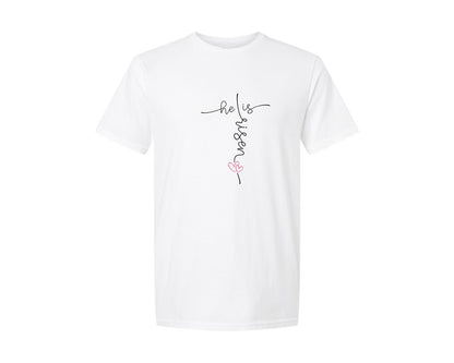brand:Generic|color:White|he-is-risen-christian-valentine-graphic-t-shirt