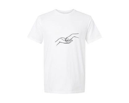 brand:Generic|color:White|paw-and-hand-dog-mom-dog-paw-graphic-t-shirt
