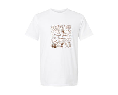 brand:Generic|color:White|touch-down-season-football-2-graphic-t-shirt