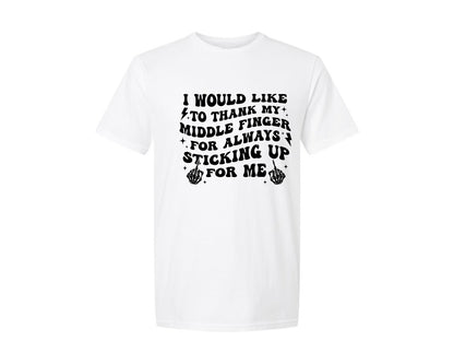 brand:Generic|color:White|i-would-like-to-thanks-my-middle-finger-graphic-t-shirt
