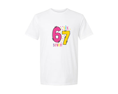 brand:Generic|color:White|six-seven-67-6-7-christmas-xmas-meme-9-graphic-t-shirt