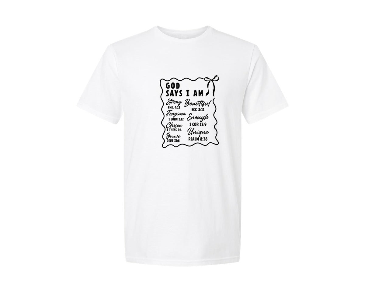 brand:Generic|color:White|christian-pnggod-says-i-am-coquette-graphic-t-shirt