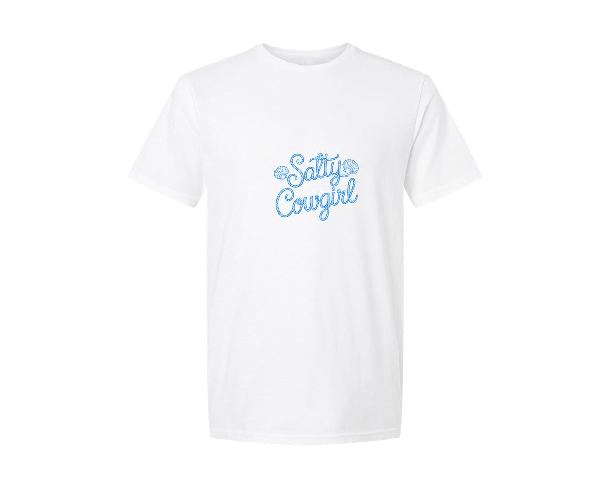 brand:Generic|color:White|summer-salty-cowgirl-retro-western-graphic-t-shirt