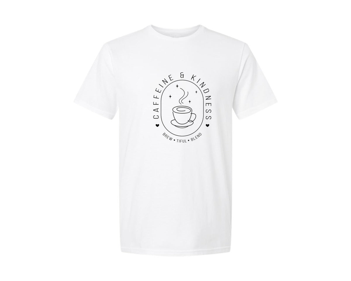 brand:Generic|color:White|coffee-kindness-teacher-graphic-t-shirt