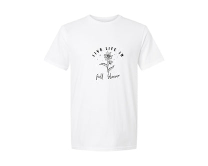 brand:Generic|color:White|spring-flowers-positive-quote-graphic-t-shirt