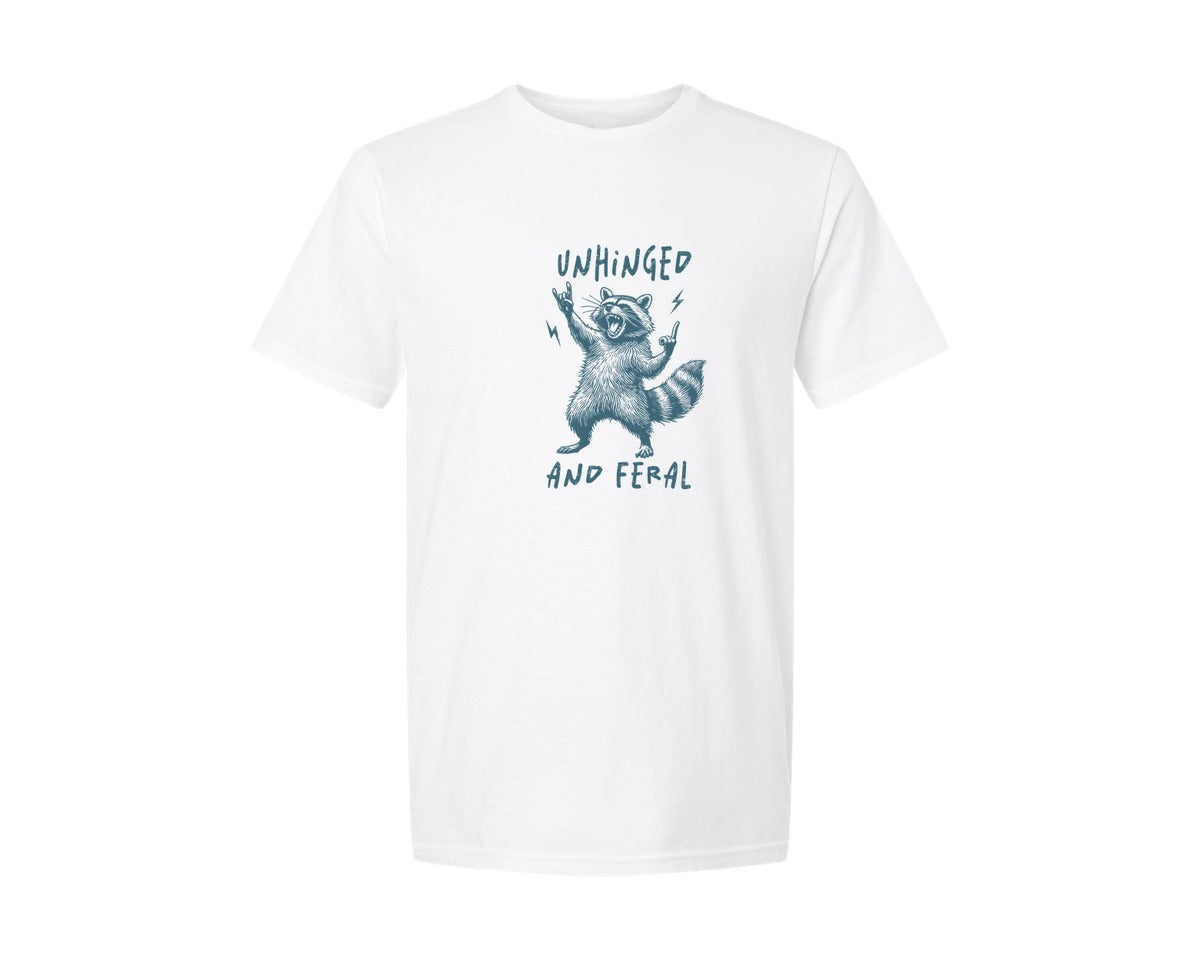 brand:Generic|color:White|sarcastic-funny-raccoon-graphic-t-shirt
