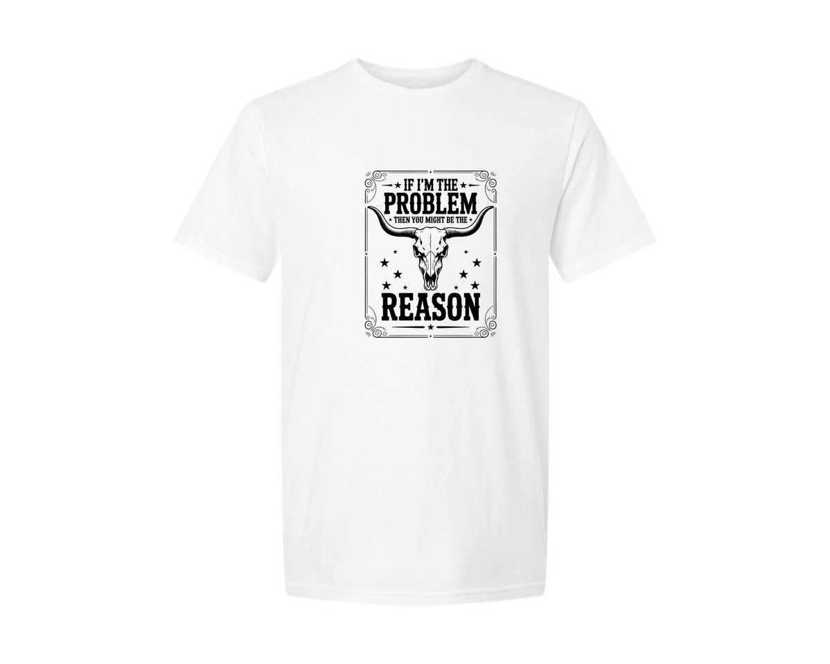 brand:Generic|color:White|cowgirl-if-im-the-problem-then-you-graphic-t-shirt