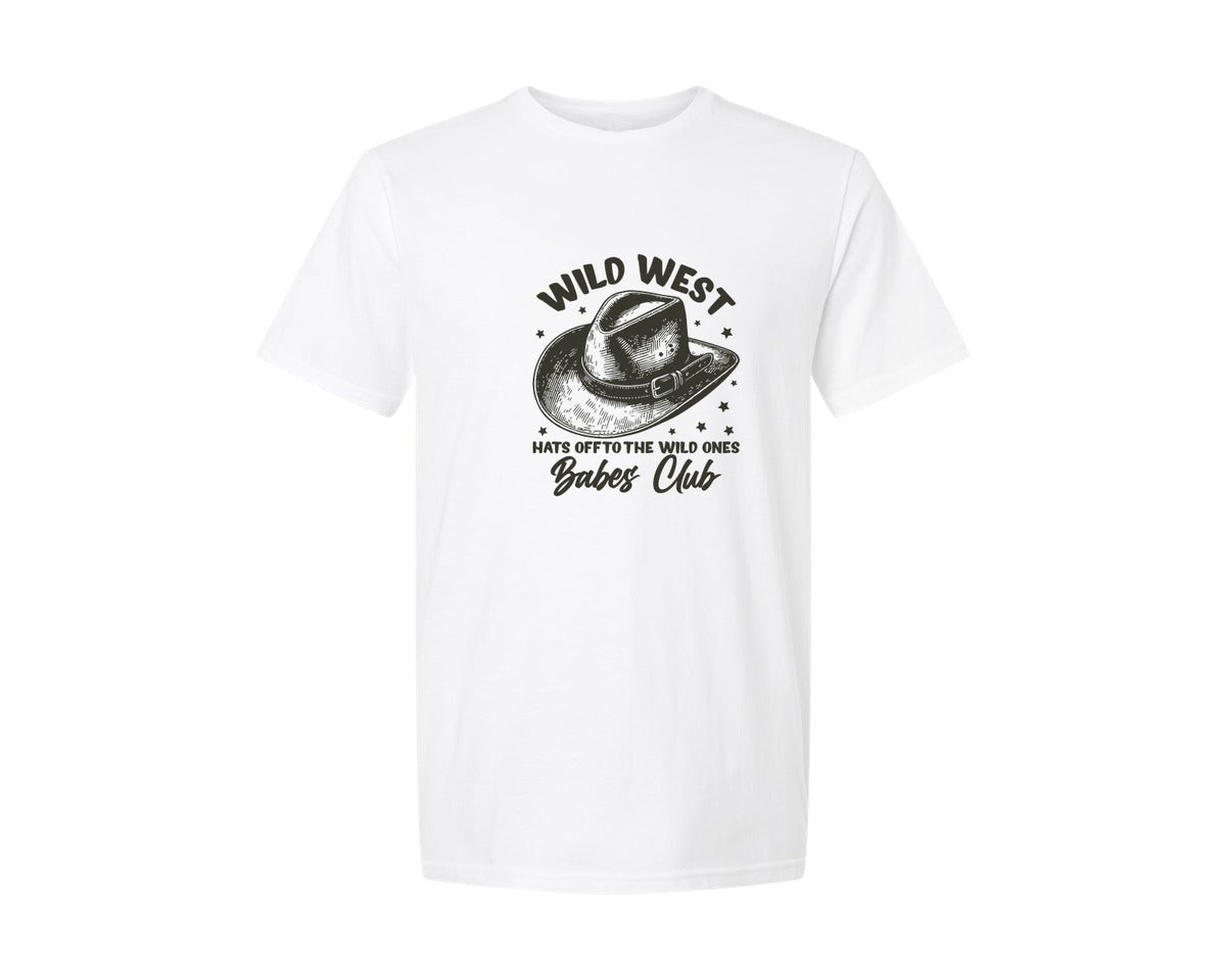 brand:Generic|color:White|wild-west-babes-club-cowgirl-graphic-t-shirt