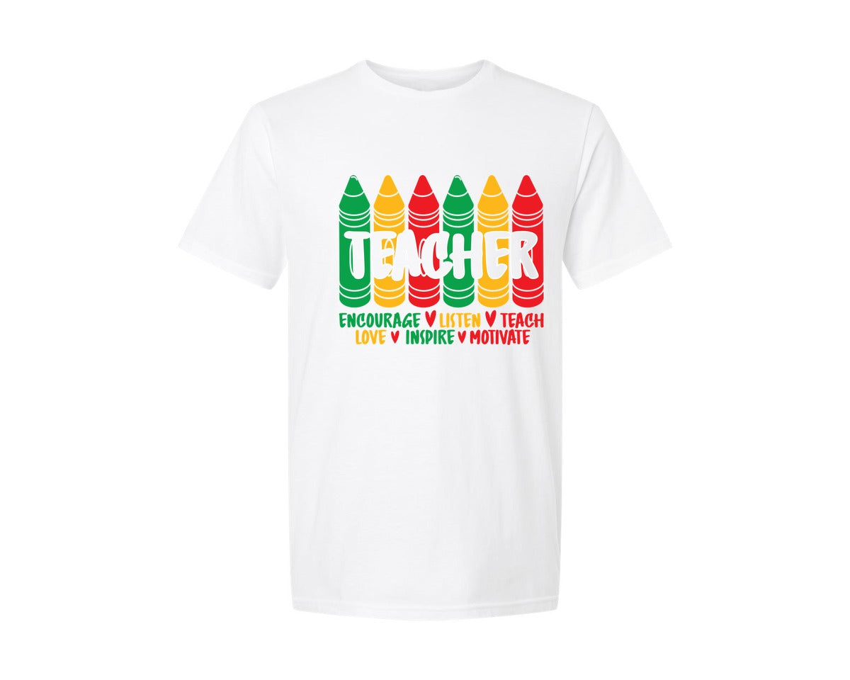 brand:Generic|color:White|black-history-month-teacher-graphic-t-shirt