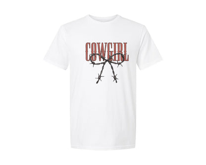 brand:Generic|color:White|cowgirl-bow-rustic-western-art-graphic-t-shirt