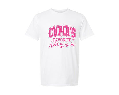 brand:Generic|color:White|cupids-favorite-nurse-valentine-nurse-graphic-t-shirt