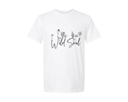 brand:Generic|color:White|wild-soul-svgboho-hippiewild-flowers-graphic-t-shirt
