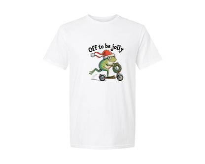 brand:Generic|color:White|off-to-be-jolly-christmas-xmas-frog-graphic-t-shirt