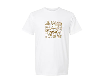 brand:Generic|color:White|farm-life-doodle-country-western-preppy-graphic-t-shirt