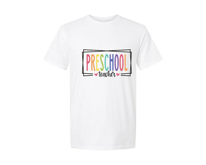 brand:Generic|color:White|preschool-teacher-5-graphic-t-shirt