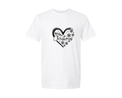 brand:Generic|color:White|merry-christmas-heart-snowflake-graphic-t-shirt